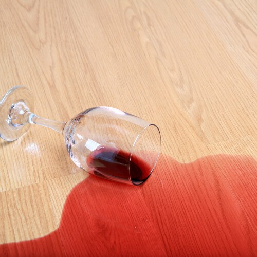 Wine spill cleaning on laminate flooring | Georgia Flooring